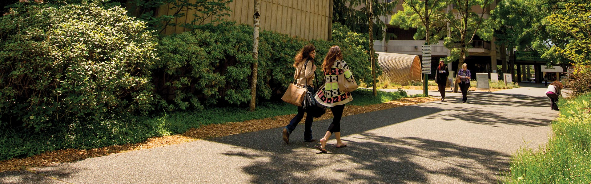 Students walking on campus