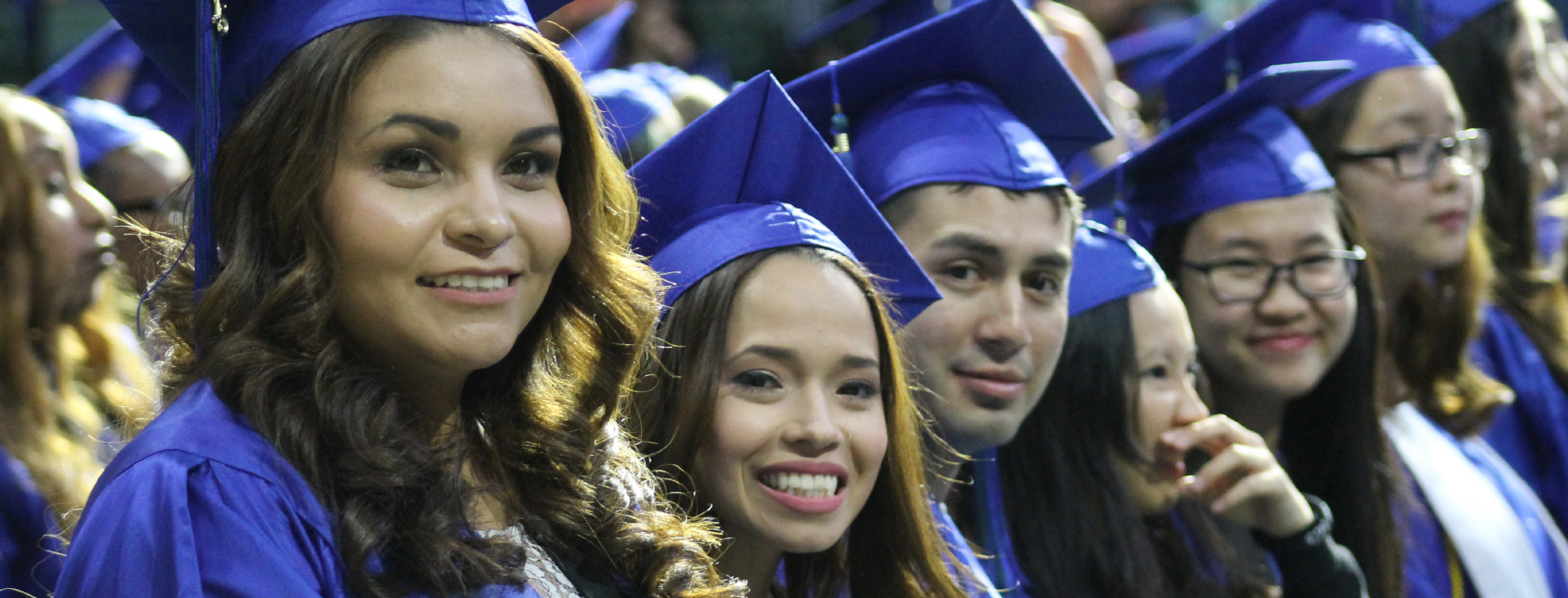 Graduates at commencement