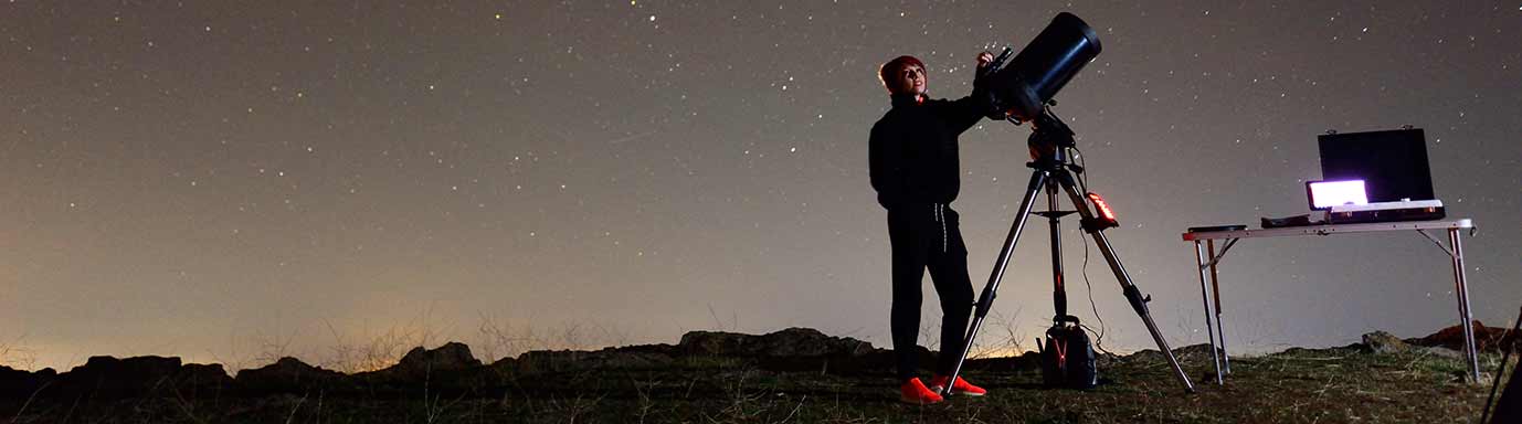 Astronomer Sky Telescope