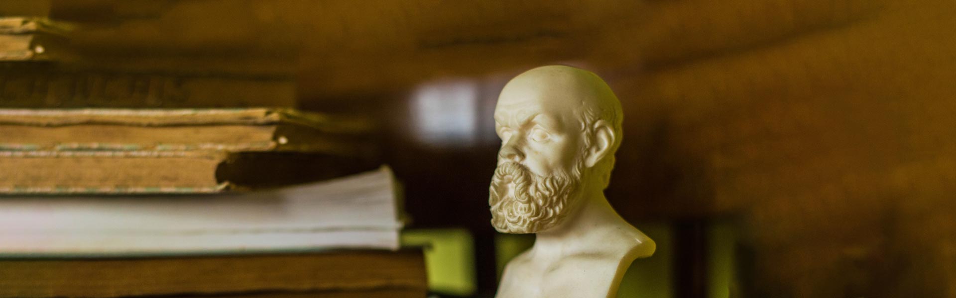 Bust of Greek philosopher Socrates