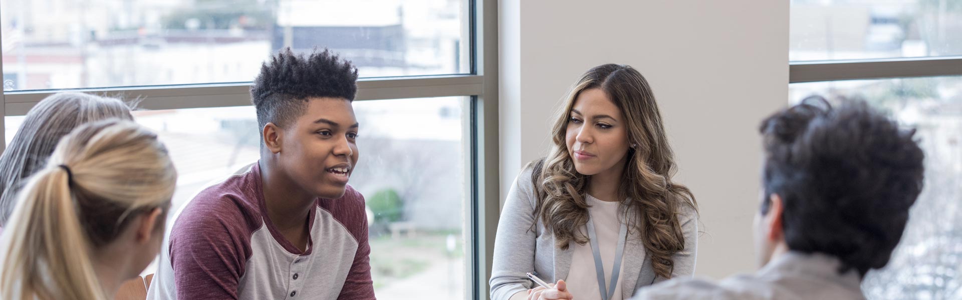 Group of students talking