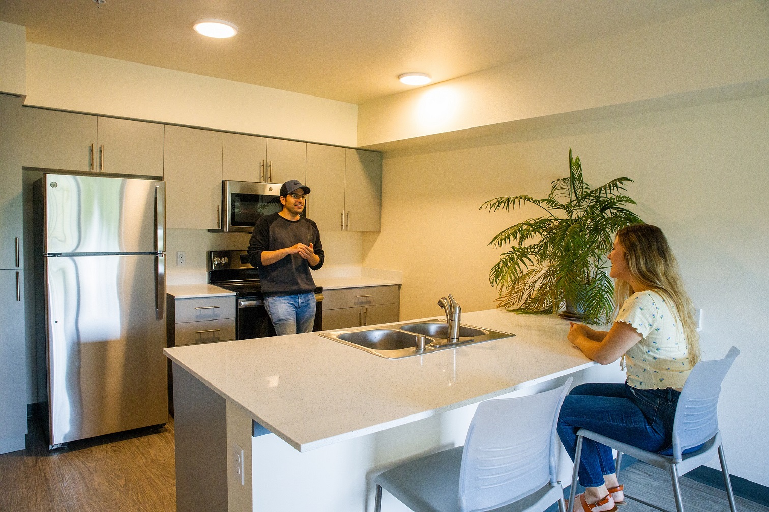 photo of kitchen area in a Triton Court apartment