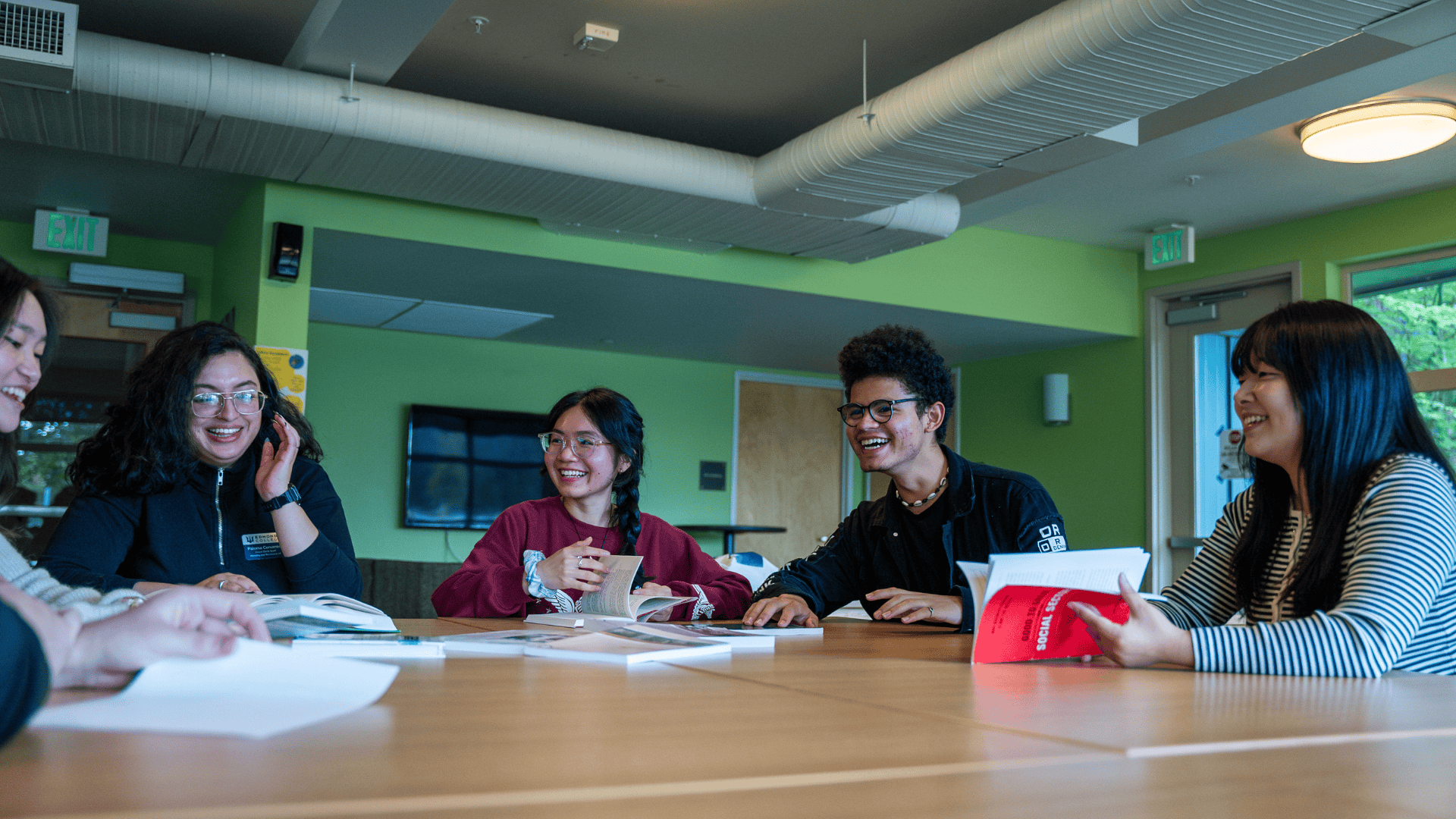 housing residents at the community room