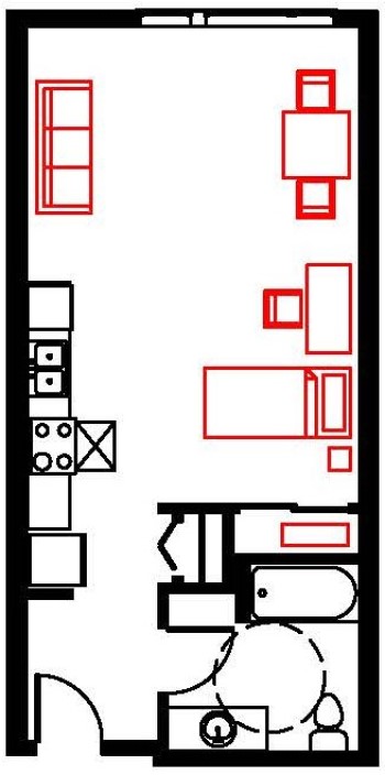 studio floorplan triton court