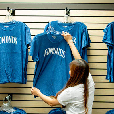 Student shopping in the bookstore