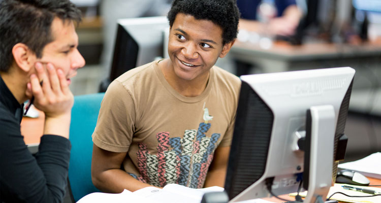 Students in the computer lab