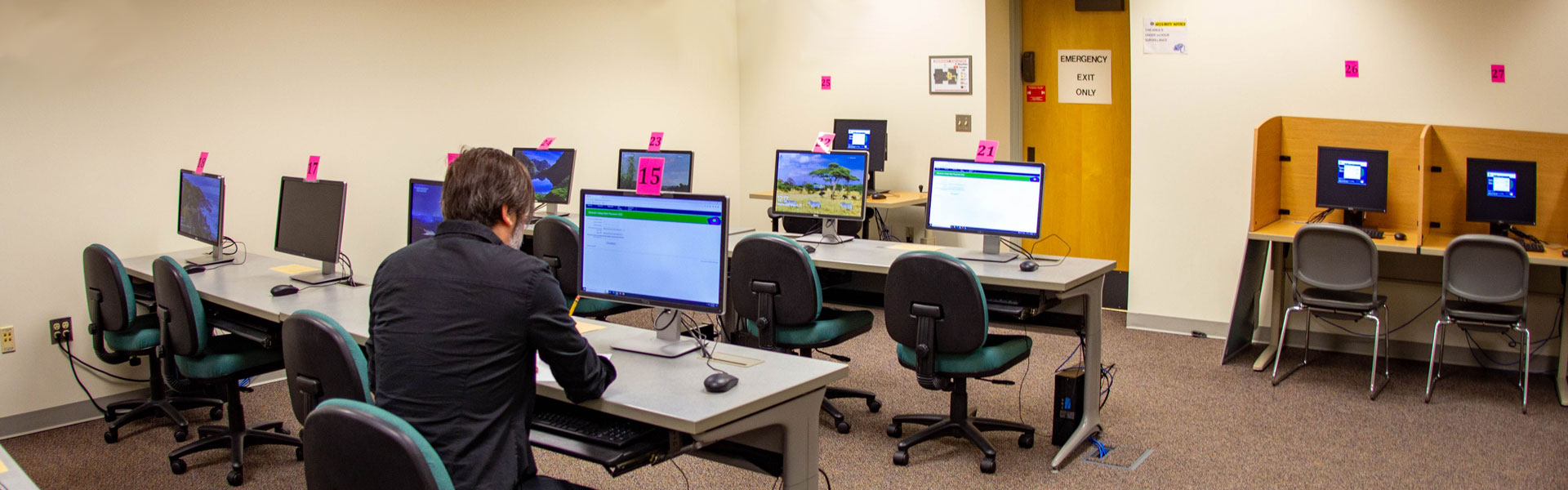 Student taking a test