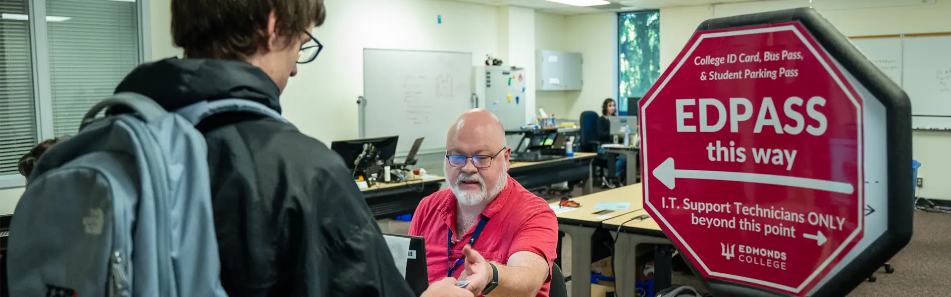 Student getting an EdPass